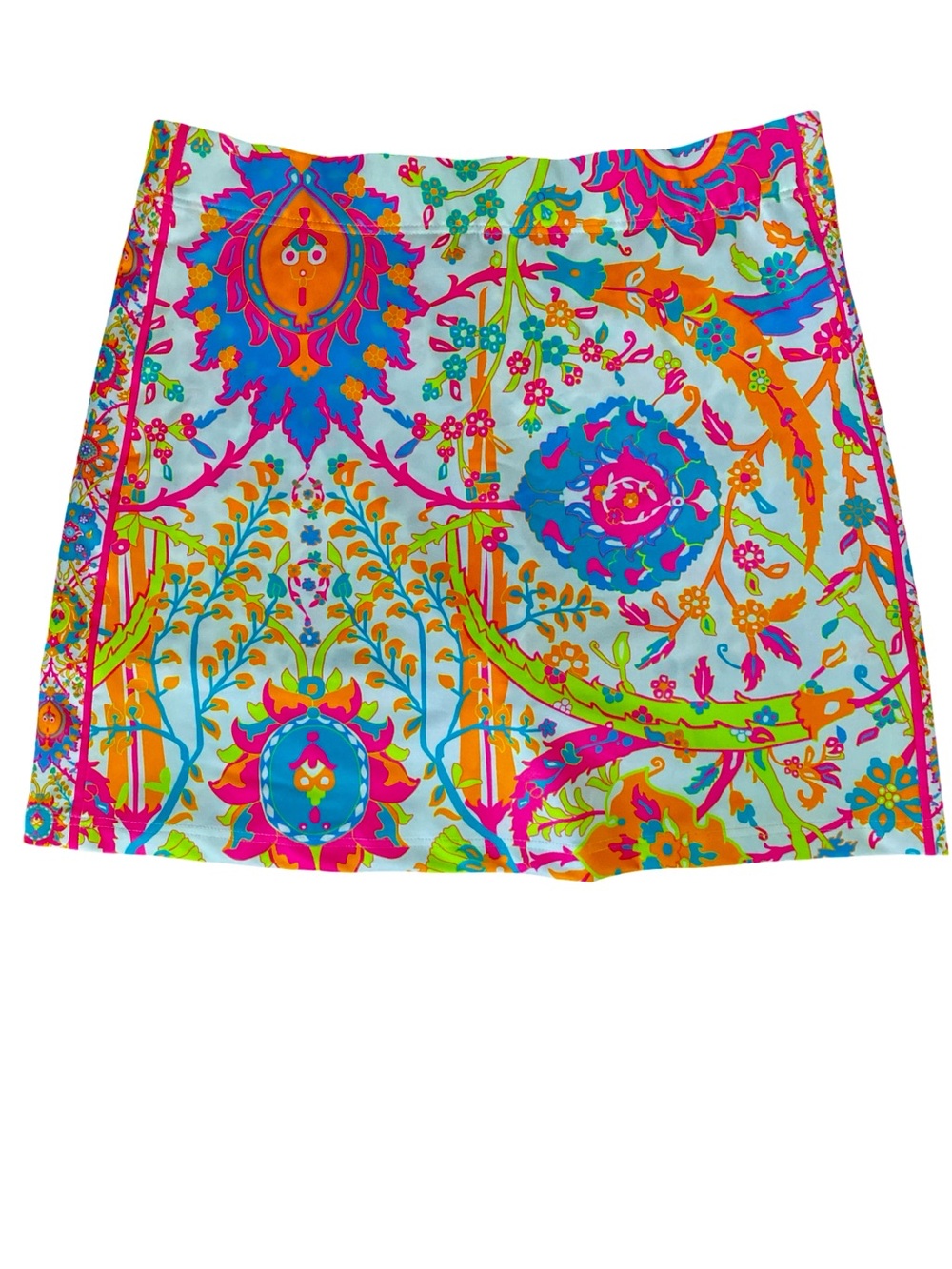 Gretchen Scott Designs Neon Floral Skort - L Blue, Pink, Orange, Green - Picture 1 of 4